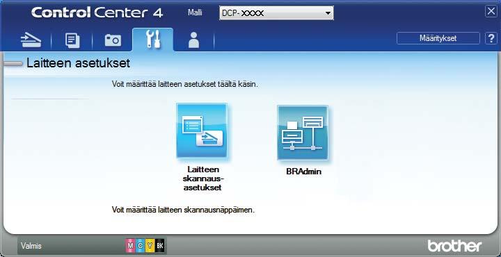 Luku 6 Laitteen PDF-skannauksessa käytettävien Skannaus-tilan asetusten muuttaminen ControlCenter4-sovelluksella (Windows ) 6 Voit muuttaa laitteen SCAN-tilan asetuksia.