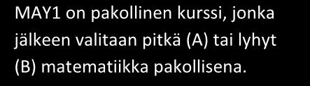 Pakollisten kurssien numerot on tummennettu. Kurssit, joita ei ole opetuksessa lukuvuonna 2017 2018 ovat suluissa, mutta niitä voidaan lukea hyväksi muualla suoritettuina.