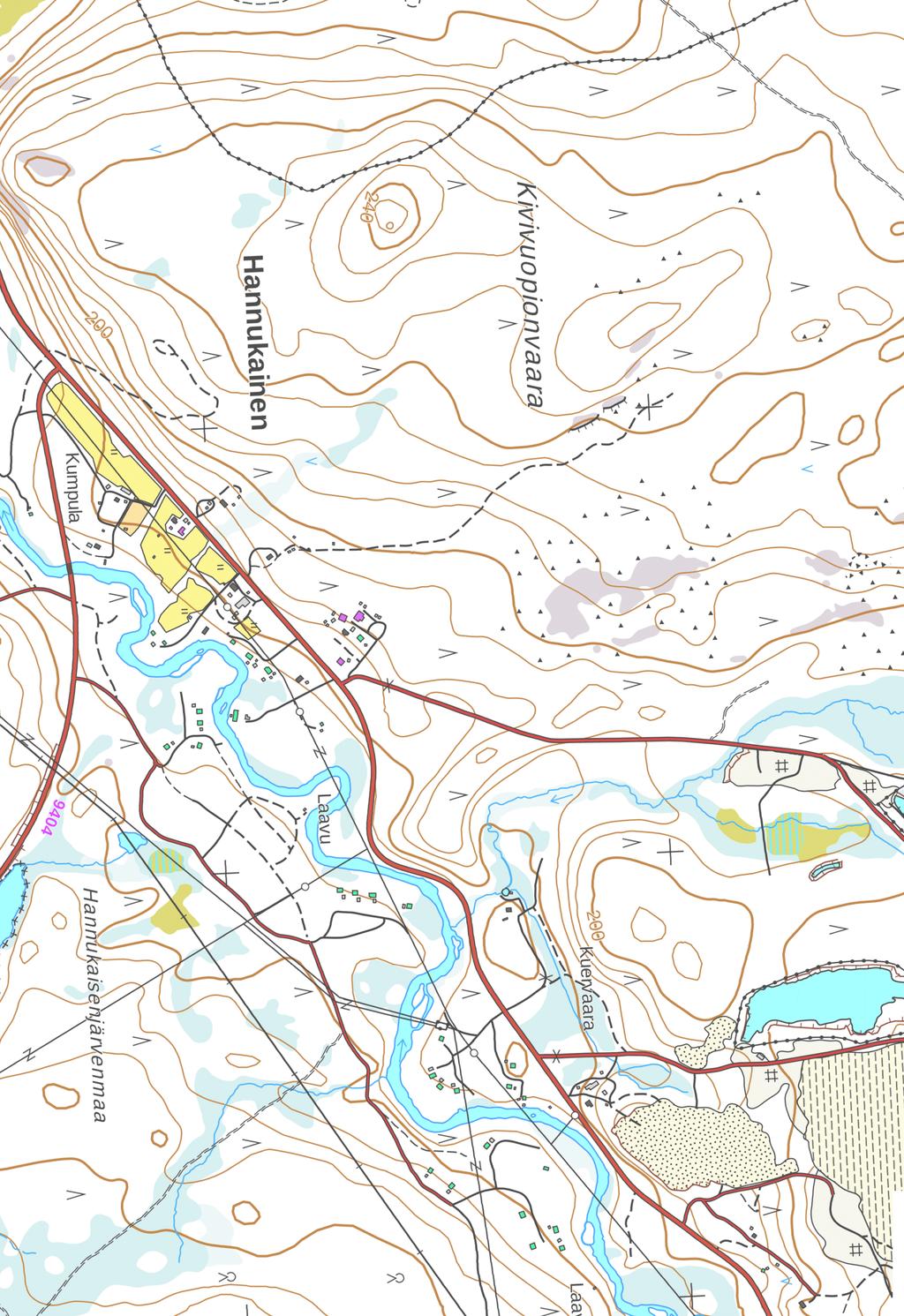 Liite X/1510020528 MK 1:7500 W:\1388\Hannukainen_Mining\1510020528_Hannukainen_Selvitykset\Suunnitelmat\Lentokiviselvitys\Lähimmät_häiriintyvät_kohteet.