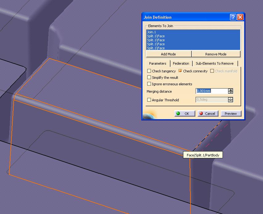 Join Generative Shape Design Insert Operations Join Liittää erilliset pinnat tai käyrät