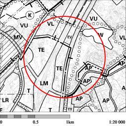 Yleiskaava: (Kv 1992, YM 1995) Alue on merkitty "Erityistoimintojen työpaikka-alueeksi" (TE).