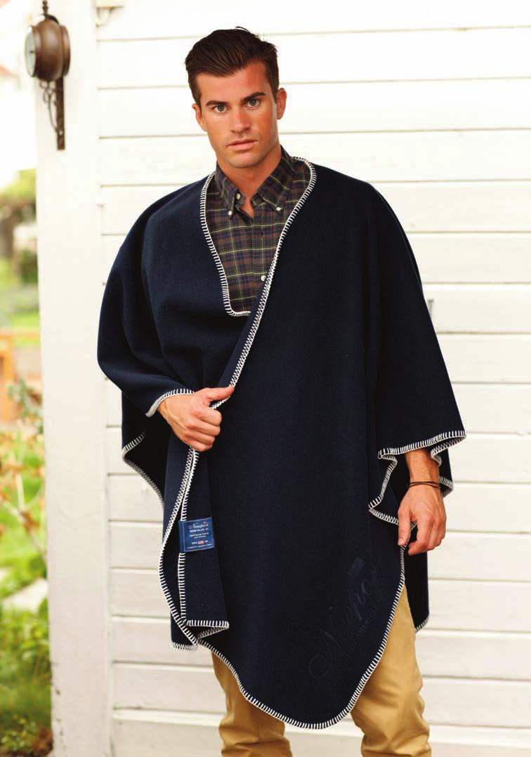 CRESTWOOD PONCHO Laivastonsininen fleeceponcho