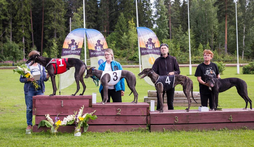 Suomen Mestaruus 1. välierä 480m 1. Klang 30,2 kg (3) 5.69 28.50 K1 2. Svala 29,6 kg (6) 5.80 28.60 K1 3. Yoda 26,5 kg (1) 5.84 29.27 K3 4. Vinga 29,0 kg (4) 5.84 29.41 K3 5. Corvus 33,1 kg (2) 5.