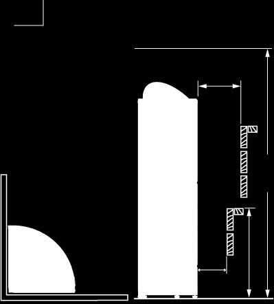 Heater Installation The heater can be placed wherever in the sauna, but for safety and convenience, follow the minimum safety distances as provided in Fig. 2.