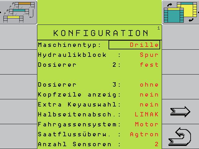 Kokoonpano Konetietojen antamista varten paina painiketta "Koneen kokoonpano" noin 5 sekuntia.