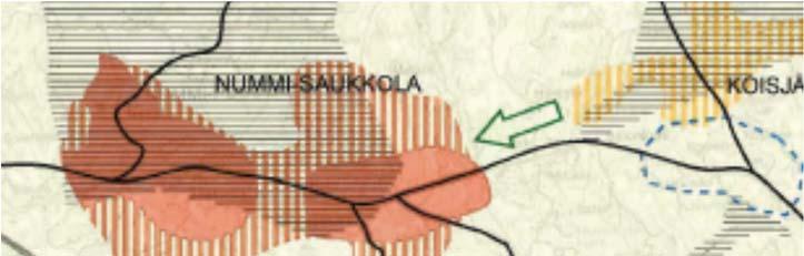 alakeskuksen (Ca) kohdemerkintä. Koko Nummi-Pusulan alueen käsittävän yleiskaavan laatimista ei jatketa.