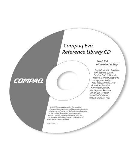 Lisätietoja Lisätietoja tuotteesta on Compaq Reference Library CD-levyllä.