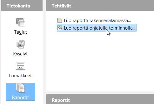 13 RAPORTIT Raportti on tehokas tapa esittää tiedot tulostetussa muodossa.