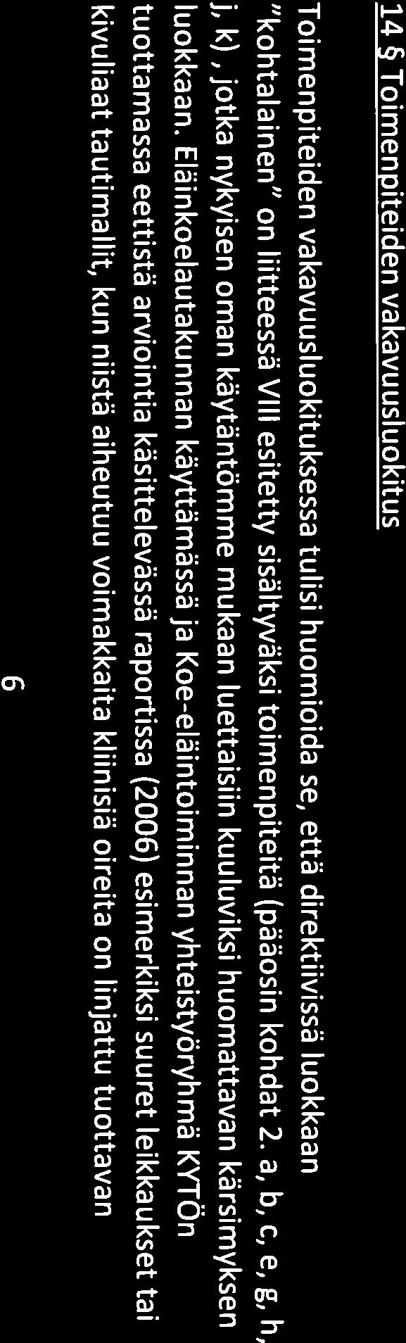 Koska opetuksessa tehtävien eläinkokeiden osalta nykyisessä laissamme on tarpeellinen ja selkeä täsmennys siitä, milloin ne ovat hyväksyttäviä ja milloin vaihtoehtoja tulee käyttää, on syytä siirtää