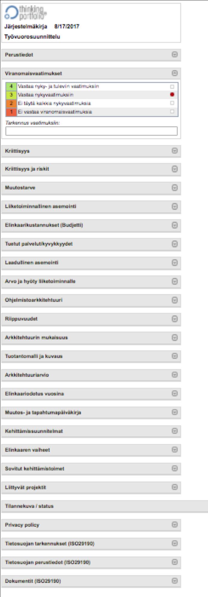 Raportointi - esimerkkejä raporteista Thinking Portfolio -raportit kiteyttävät johdolle selvästi salkun nykytilanteen ja tulevaisuuden. Jokaisesta sovelluksesta on tulostettavissa ns.