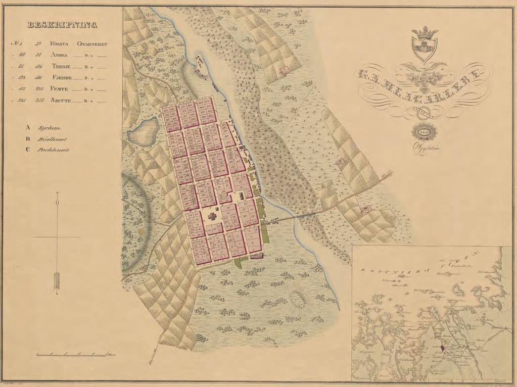 Vuoden 1838 kaupunkikartta ns.