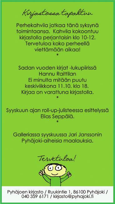 Pyhäjoen kirjastossa joulukuussa kansallispukunäyttely Pyhäjoen kirjastossa nähdään joulukuussa Suomen juhlavuoden