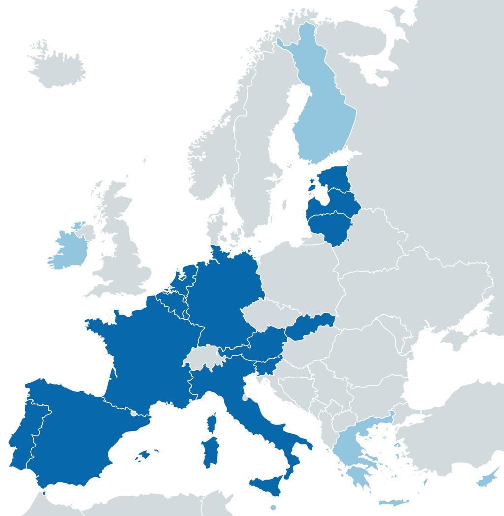 RAJAT YLITTÄVÄT EUROKÄTEISEN MAANTIEKULJETUKSET EUROALUEELLA Suuren potentiaalin alue I Arvokuljetuslupien määrä: