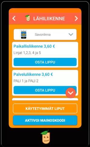 Mobiilisovellus Bussiaikataulut ja reittihaut Navigointi: kävely, pyöräily, autoilu Paikalliset kohteet