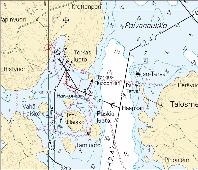 4 14-2016 Ei merikartan mittakaavassa - Inte i sjökortets skala - Not to scale of chart ( FTA, Turku/Åbo 2016 )