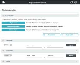 9. Muut toiminnot Aikataulun asetusmenetelmä Projektorin web-ohjaus