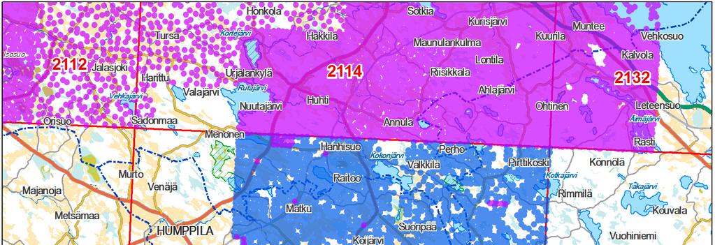 GEOLOGIAN TUTKIMUSKESKUS 86/2015 5 3 PAINOVOIMA-AINEISTO JA SEN PROSESSOINTI Vuosina 2013-2015 Hämeen jaksolla mitattiin yhteensä 2457 APV-mittauspistettä KKJkoordinaatistojärjestelmän karttalehdillä