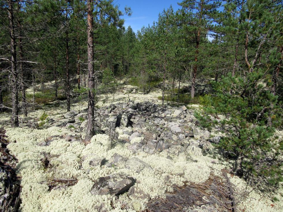 13 Eteläisempi röykkiö no. 2, kuva pohjoiseen.