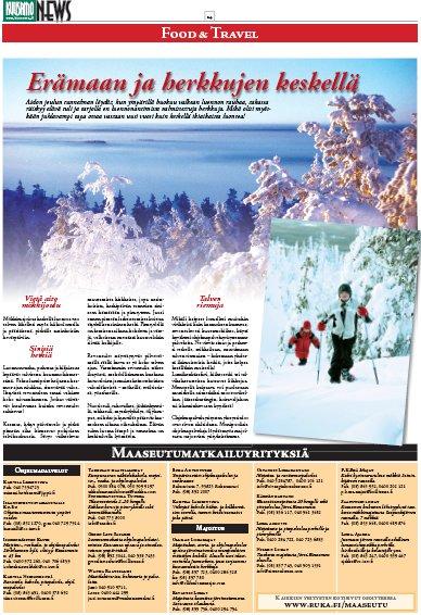 Travel tabloid (4-sivua) 6000 kpl Kesän Ruka