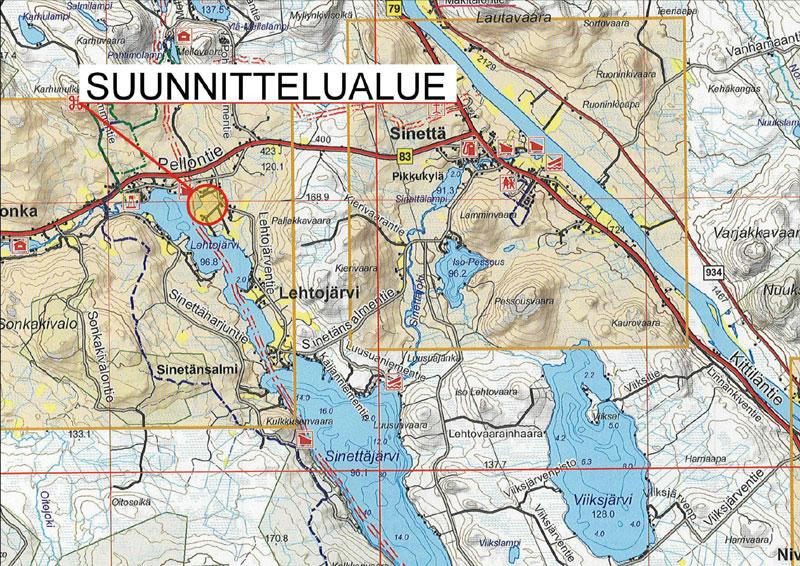 10 UUNNITTELUALUE: IJAINTIKARTTA Rovaniemen kaupunki Lehtojärven osayleiskaavan muutos Tilan Lehtoaho RN:o