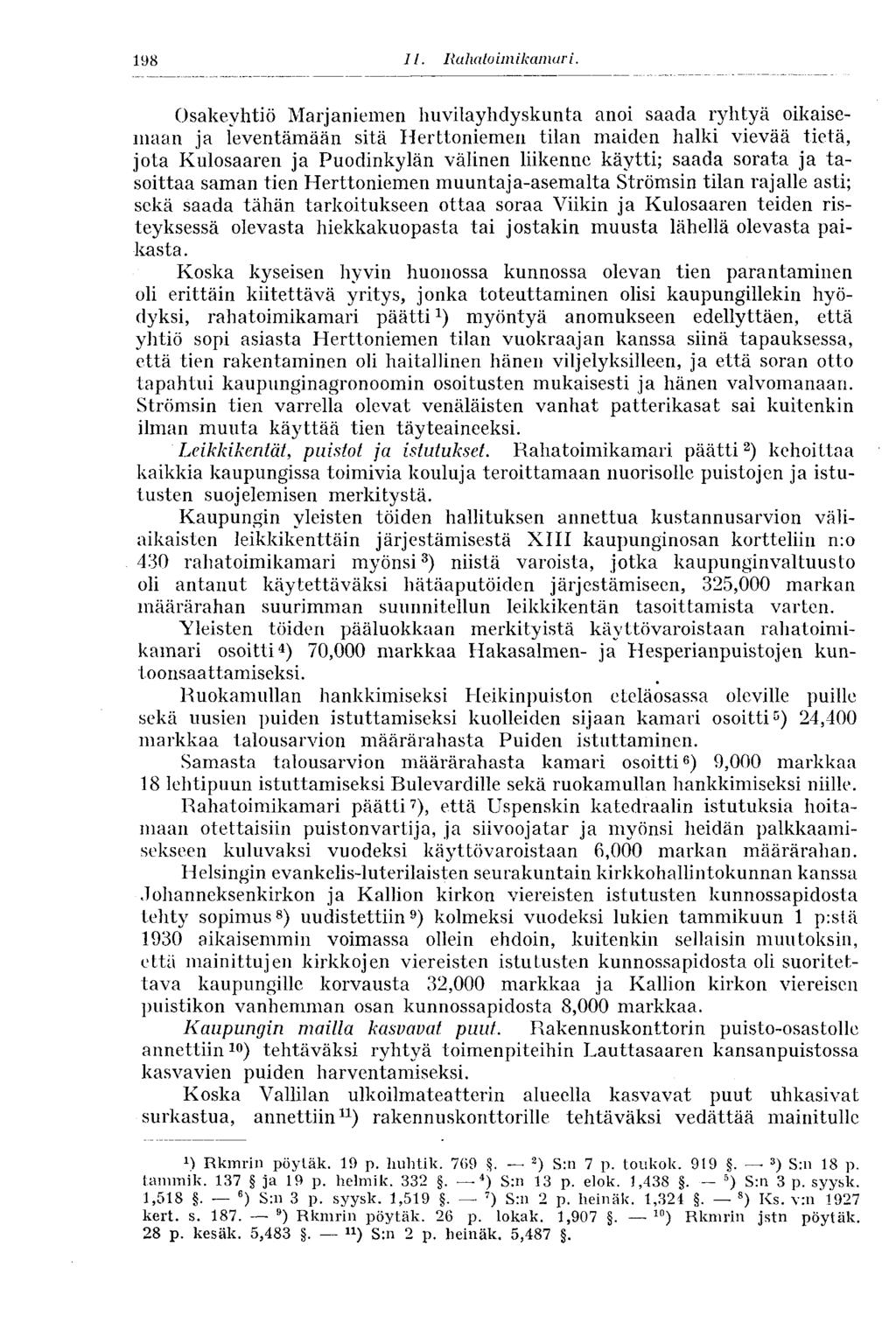 198 11. Rahatoim kamari.