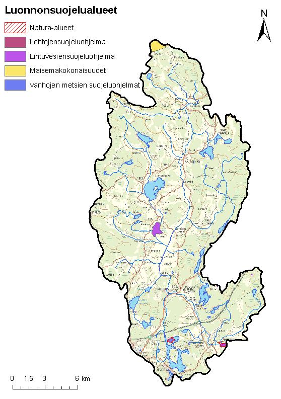 9 Affecto Finland Oy, Karttakeskus, Lupa L4659. SYKE, Metsähallitus, ELY-keskukset Kuva 6. Ilolanjoen valuma-alueen luonnonsuojelualueet. 2.3.