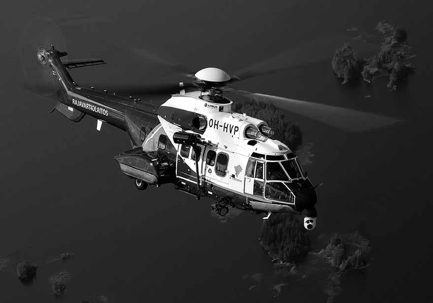 Rajavartiolaitoksen Super Puma, kuva Ilmailumuseo.