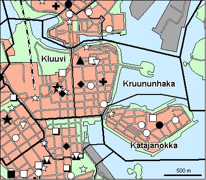 11 Vironniemen peruspiiri Copyright Helsingin kaupunki, Kaupunkimittausosasto 36 /23 Genimap Oy, Lupa L5475/3 Asukastiheys h/km2 Asuntojen keskikoko m2 Asuntokuntien keskikoko Korkeakoulututkinto 15