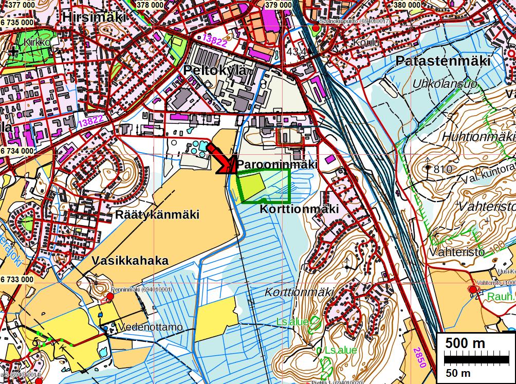 3 Tutkimusalue on nuolen osoittamassa