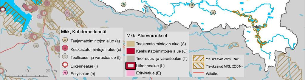 Maakuntakaavassa kohdistuu myös tavoitteita, jotka koskevat osaa Kiiminkijokivartta. Näihin kuuluvat mm.