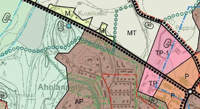 3.2 Suunnittelualueen yleiskuvaus Peruskartta hahmottaa sijaintia rakennetussa ympäristössä.