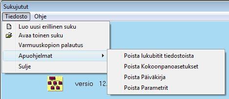 Pikakuvaketta hiiren oikealla puolella napauttamalla ja valitsemalla ominaisuudet voit muuttaa polun oikeaan sukuun meneväksi. Jos käytät kaksiosaisia nimiä, niin laita sanojen väliin alaviiva _.