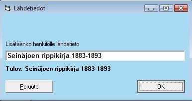 Tutkimuksen tila -valikosta voidaan valita Keskusikkunalla näkyvän henkilön tietoihin liittyvä merkintä, missä vaiheessa tutkimus tämän osalta on. Tilan voi valita näkymään väreillä tai symboleina.