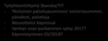 asuinkerrostalo - Käynnistyminen 03/2018 YIT/ Skanska 2 asuinkerrostaloa - Käynnistyminen 03/2018