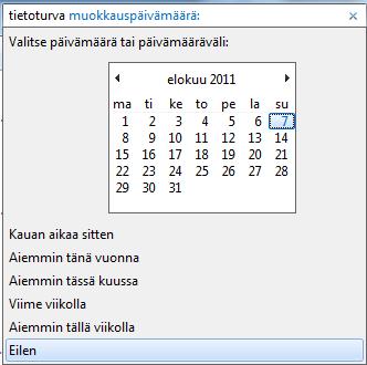 Siihen voi kiinnittää usein käytettäviä ohjelmia samaan tapaan kuin aiemmin pikakäynnistysriville.