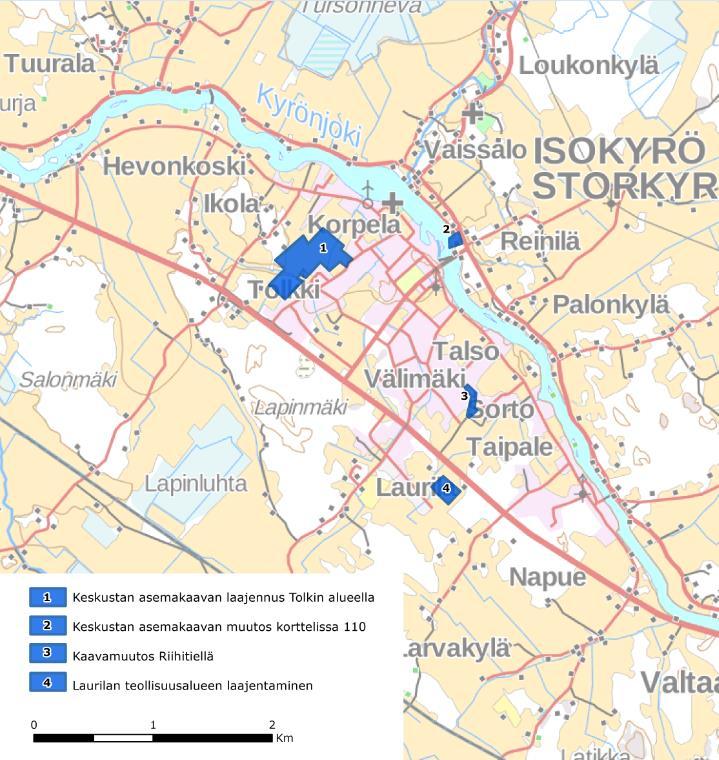 Kaavituskatsaus ja kaavitushjelma 12 (13) 5 KAAVOITUSOHJELMA VUOSILLE 2017 2019 5.