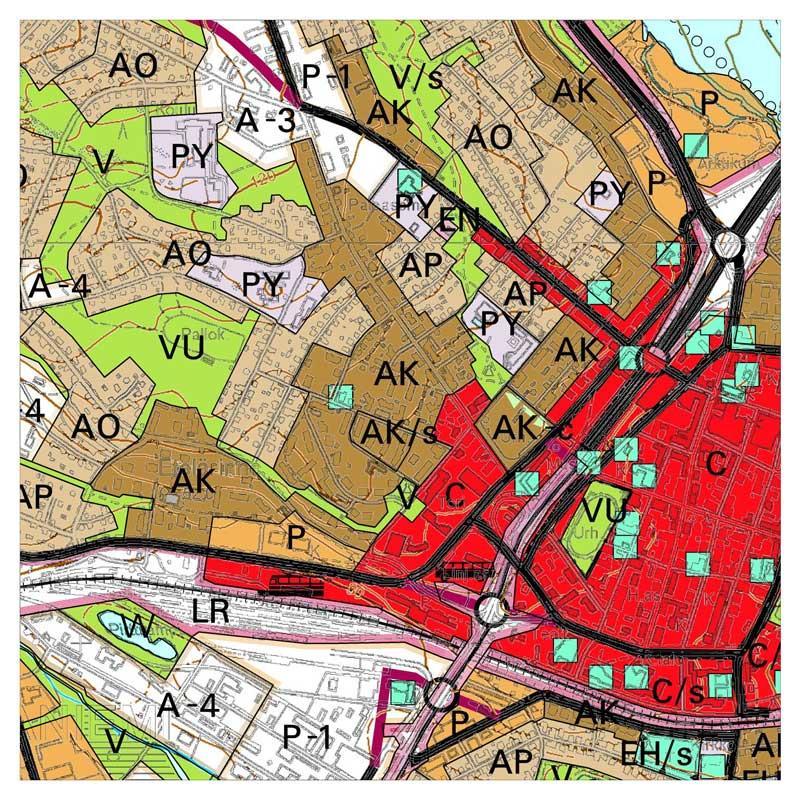 6 3.2 Suunnittelutilanne Maakuntakaava Rovaniemen maakuntakaavan on Lapin liiton liittovaltuusto hyväksynyt 19.5.2000. Siinä suunnittelualue on osa taajamatoimintojen aluetta.