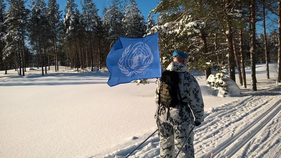 Hieman epätarkka kuva Terho Ahonen. Finlandia hiihdetty onnistuneesti Puheenjohtaja Susanna Lindemark.