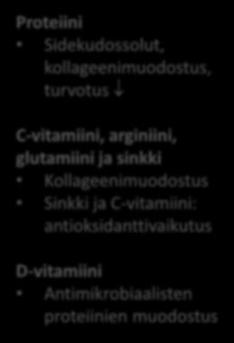 typpioksidi, T-solujen aktivointi Glutamiini: antioksidantti, tulehdus A- ja