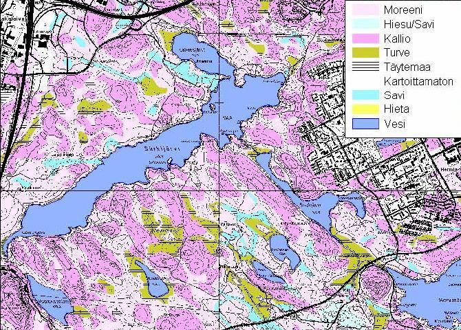 3 1 Johdanto Tässä selvityksessä tarkastellaan Lahdesjärvi- Lakalaivan ja Vuoreksen osayleiskaavoihin perustuvia maankäyttösuunnitelmia niiltä osin kuin ne sijoittuvat Särkijärven valuma-alueelle.
