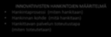 hankitaan) Hankinnan kohde (mitä hankitaan) Hankittavan palvelun toteutustapa (miten
