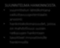 Kehityssuunnat HANKINNAT Hankintojen rooli parempien ratkaisujen/palvelujen kehittämisessä
