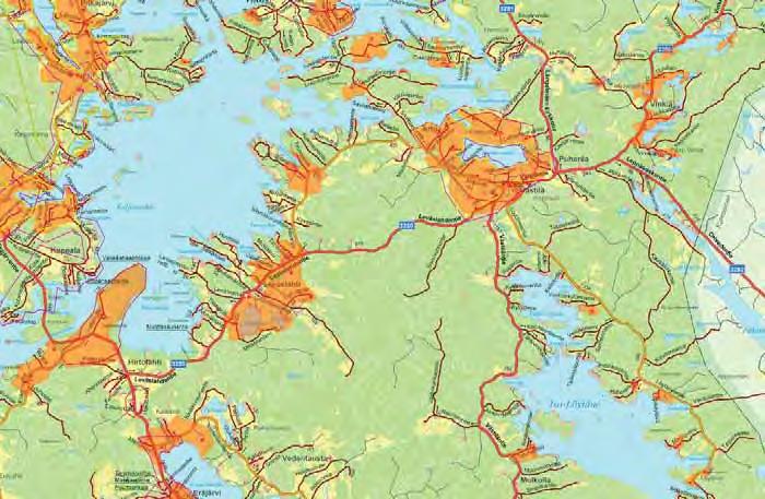 2 1 Kartalla 1:100 000, on esitetty seuraavilla sivuilla olevien karttaotteiden, 1:20 000, sijainnit Entisen Längelmäen eteläosassa.