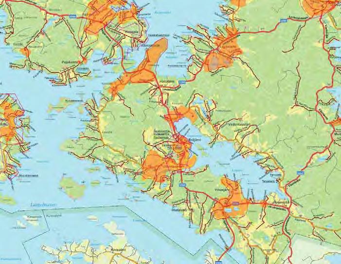 1 Kartalla 1:100 000, on esitetty seuraavilla sivuilla olevien karttaotteen, 1:20 000, sijainti Vanhan Oriveden eteläosassa.