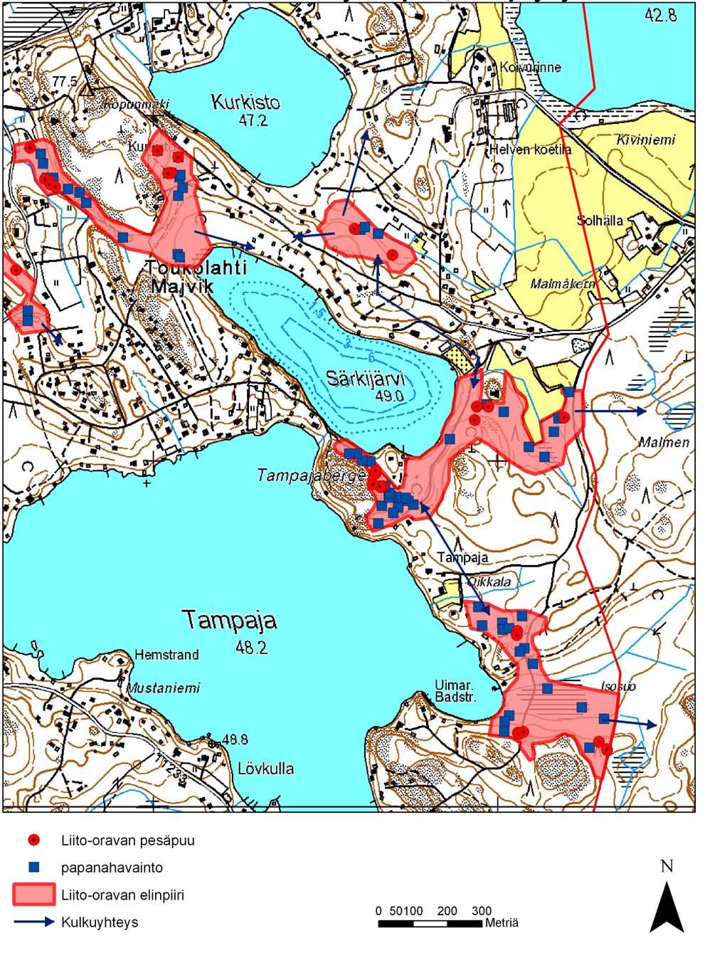 Gesterbyn-Sepänkylän ja Kylmälän liito-oravaselvitys 2009 14 Kuva 7. Kylmälän Särkijärven (pohj.
