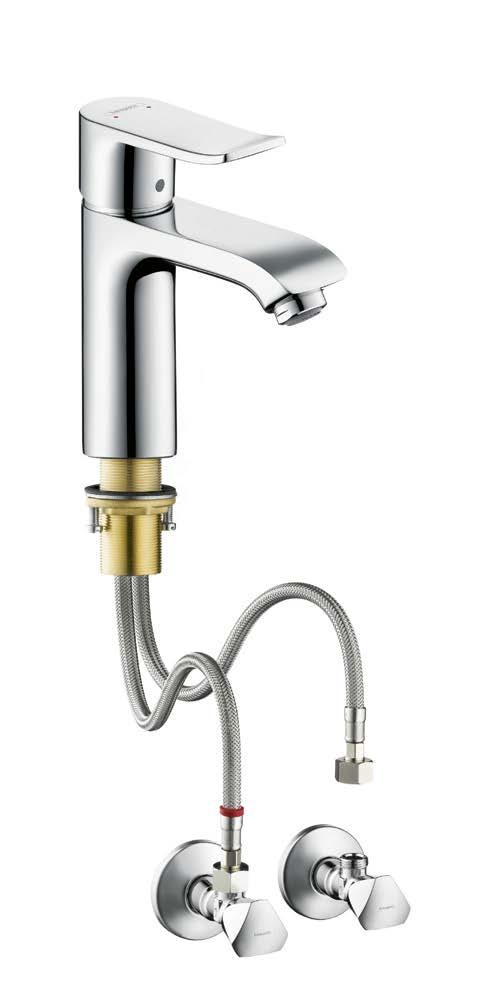 Hansgrohe Te k n o l o g i a t 131 Select: mukava käyttö napin painalluksella Select Painike kahvan sijaan mukavuutta uudessa muodossa pesualtaalla.