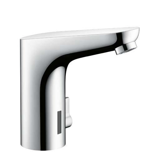 Hansgrohe Elektroniset pesuallashanat 177 Elektroniset pesuallashanat PuraVida Metris S PuraVida Kosketusvapaa pesuallashanan lämpötilan säädöllä # 15170, -000, -400 Paristokäyttö #