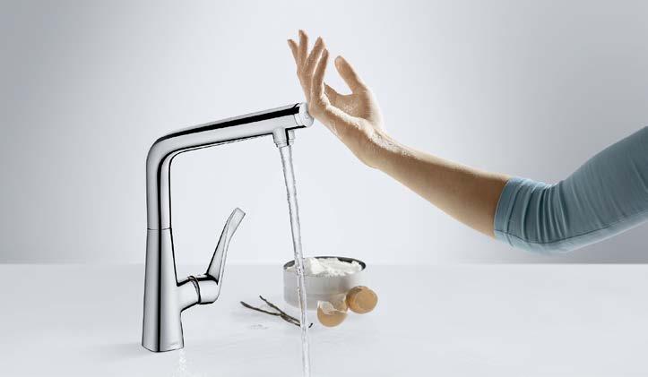 Hansgrohe Select 185 Select-teknologia Mukavuutta napin painalluksella täysin asiakkaidesi maun mukaan Select