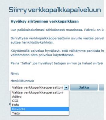 5 Danske Bank Danske Bankilla verkkopalkka löytyy Arkistot ja verkkopalkka osiosta.