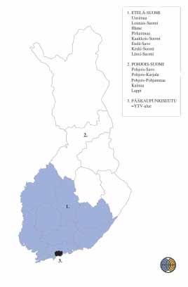 Kuva 2. Bentseenin seuranta-alueet. Velvoite arvioida ilmanlaatua koskee koko seuranta-aluetta.